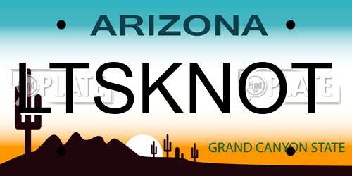 LTSKNOT Arizona License Plate
