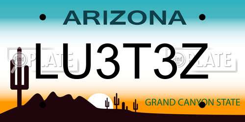 LU3T3Z Arizona License Plate