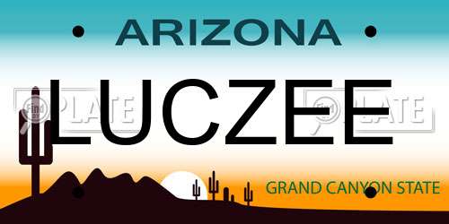 LUCZEE Arizona License Plate