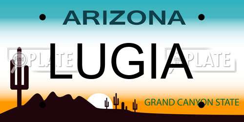 LUGIA Arizona License Plate