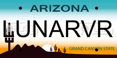 LUNARVR Arizona License Plate