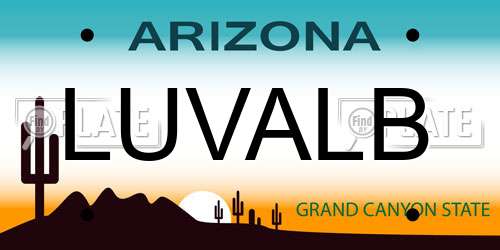 LUVALB Arizona License Plate
