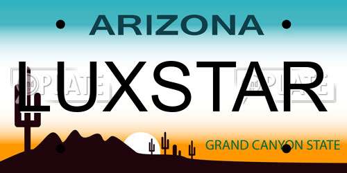 LUXSTAR Arizona License Plate