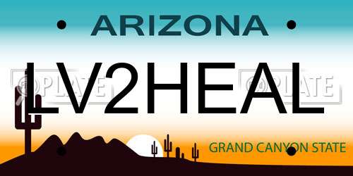 LV2HEAL Arizona License Plate