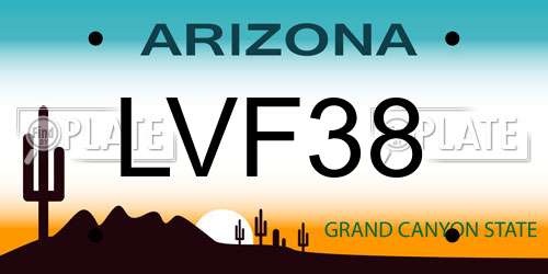 LVF38 Arizona License Plate