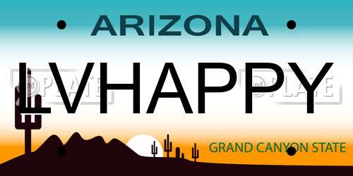 LVHAPPY Arizona License Plate