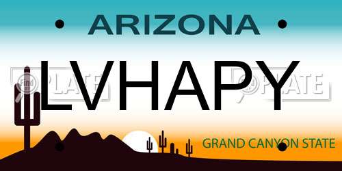 LVHAPY Arizona License Plate