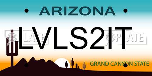 LVLS2IT Arizona License Plate