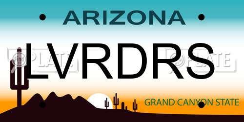 LVRDRS Arizona License Plate