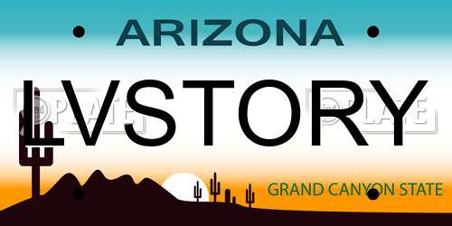 LVSTORY Arizona License Plate