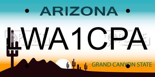 LWA1CPA Arizona License Plate