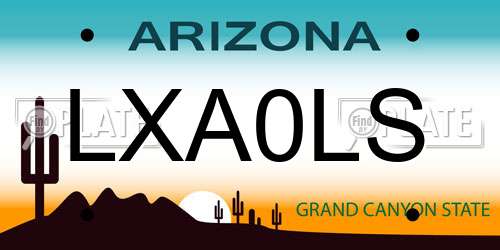 LXA0LS Arizona License Plate