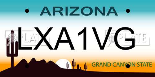 LXA1VG Arizona License Plate