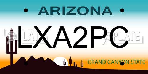 LXA2PC Arizona License Plate