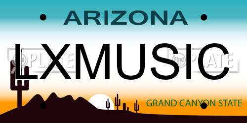 LXMUSIC Arizona License Plate