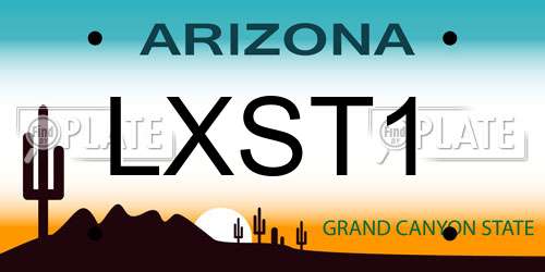 LXST1 Arizona License Plate