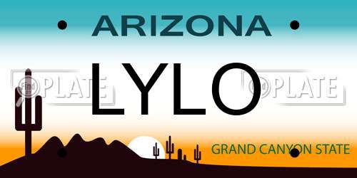 LYLO Arizona License Plate