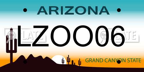 LZOO06 Arizona License Plate