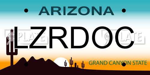 LZRDOC Arizona License Plate