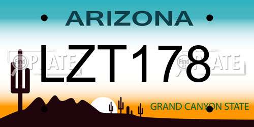 LZT178 Arizona License Plate