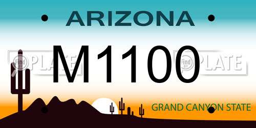 M1100 Arizona License Plate