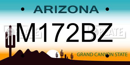 M172BZ Arizona License Plate