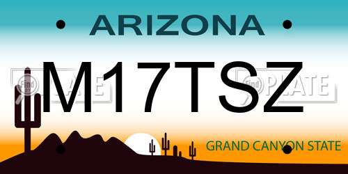 M17TSZ Arizona License Plate