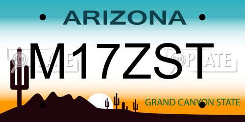 M17ZST Arizona License Plate