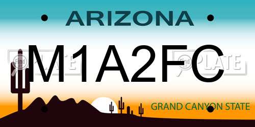 M1A2FC Arizona License Plate