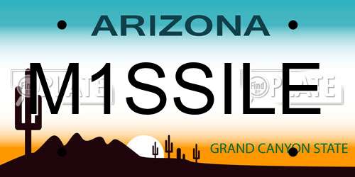 M1SSILE Arizona License Plate