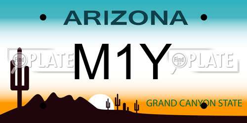 M1Y Arizona License Plate