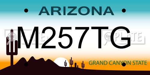 M257TG Arizona License Plate