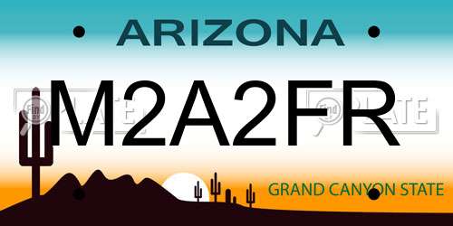 M2A2FR Arizona License Plate