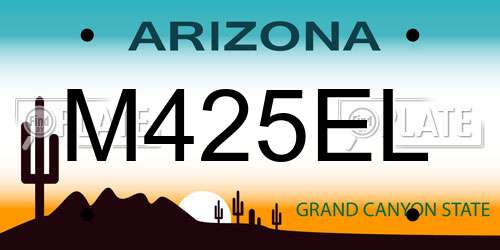 M425EL Arizona License Plate
