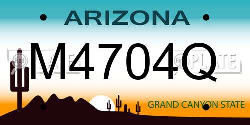 M4704Q Arizona License Plate