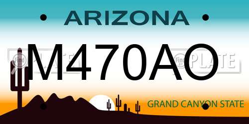 M470AO Arizona License Plate