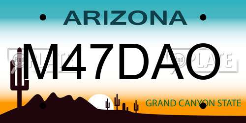 M47DAO Arizona License Plate