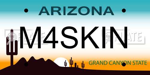 M4SKIN Arizona License Plate