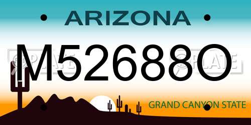 M52688O Arizona License Plate