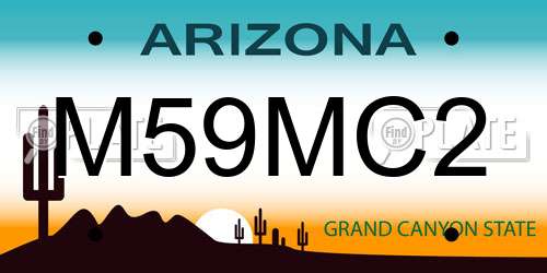 M59MC2 Arizona License Plate