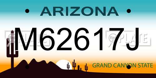 M62617J Arizona License Plate