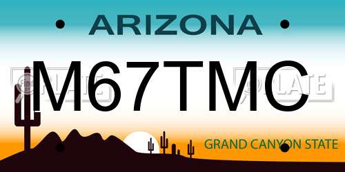 M67TMC Arizona License Plate