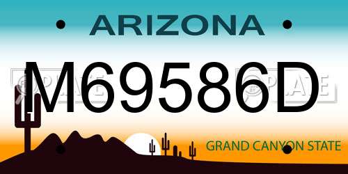 M69586D Arizona License Plate