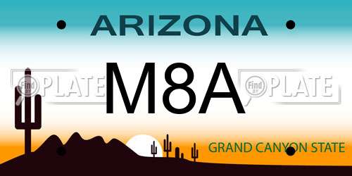 M8A license plate in AZ state