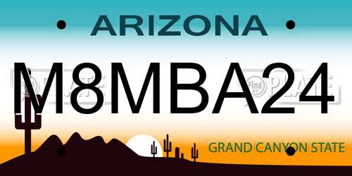 M8MBA24 Arizona License Plate