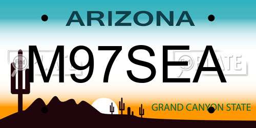 M97SEA Arizona License Plate