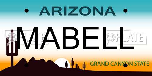 MABELL Arizona License Plate