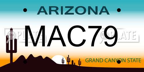 MAC79 Arizona License Plate