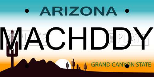 MACHDDY Arizona License Plate