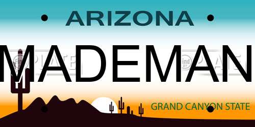 MADEMAN Arizona License Plate